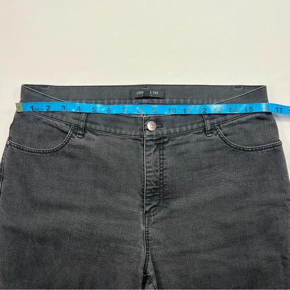 Lafayette 148 Straight Leg Jeans - faded black, 10 - Picture 6 of 9